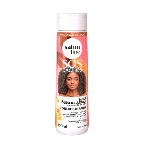 Salon Line SOS Mel e Óleo de Argão Condicionador Cachos Intensos 300ml
