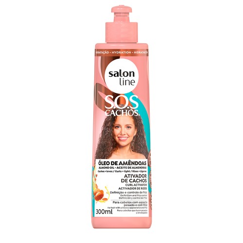 Salon Line SOS Cachos Óleo de Amêndoas Ativador 300ml