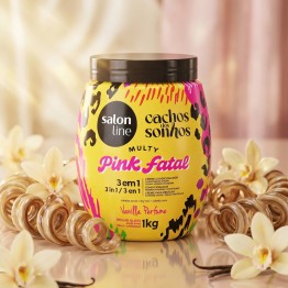 Salon Line Cachos dos Sonhos Multy Pink Fatal Tratamento  3 em 1 1000ml