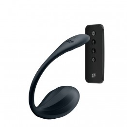 Satisfyer Ribbed Petal Estimulador de Ponto G Controle Remoto Preto