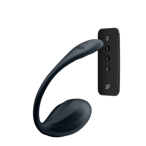 Satisfyer Ribbed Petal Estimulador de Ponto G Controle Remoto Preto