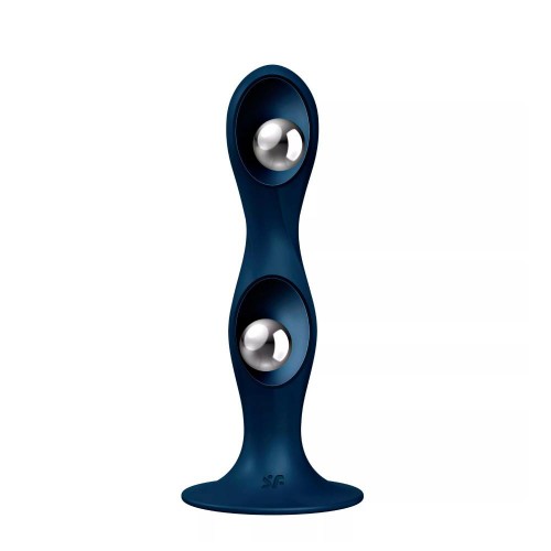 Satisfyer Double Ball-R Vibrador Anal e Vaginal Azul Escuro