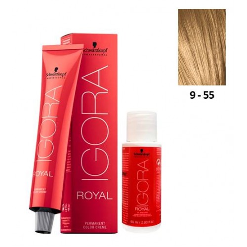 Schwarzkopf Igora Royal 9-55 Louro Extra Claro Dourado Extra 60ml + Oxidante 20V
