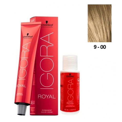 Schwarzkopf Igora Royal 9-00 Louro Extra Claro Natural Extra 60ml + Oxidante 20V