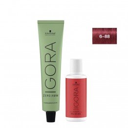 Schwarzkopf Igora Zero AMM 6-88 Louro Escuro Vermelho 60ml + Oxidante 20V