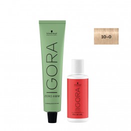 Schwarzkopf Igora Zero AMM 10-0 Louro Extra Claro Platinado 60ml + Oxidante 20V