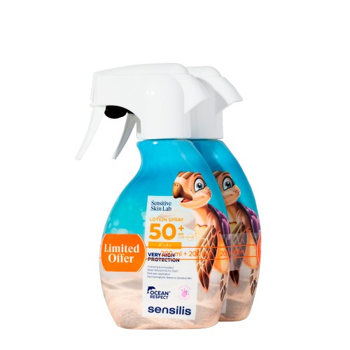 Sensilis Pediatrics Loção Spray Protetor Solar SPF50+ 2x200ml Preço Especial