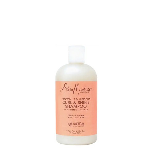 Shea Moisture Coconut & Hibiscus Shampoo de Brilho para Caracóis 384ml