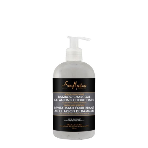 Shea Moisture African Black Soap Bamboo Charcoal Condicionador Equilibrante 384ml