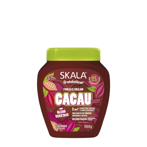 Skala Frutástica Cacau Creme de Tratamento Capilar 2 em 1 Força e Brilho 1000g