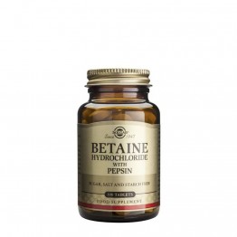 Solgar Hidrocloreto de Betaína com Pepsina 100 comprimidos