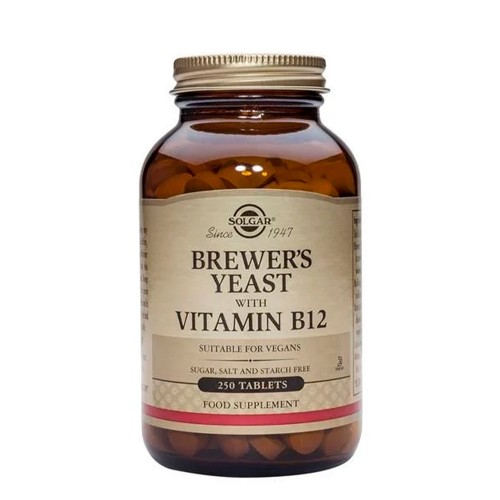 Solgar Levedura de Cerveja com Vitamina B12 250 comprimidos