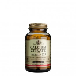 Solgar Citrato de Cálcio com Vitamina D3 60 comprimidos
