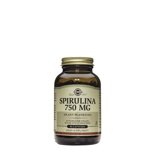 Solgar Spirulina 750mg 80 cápsulas