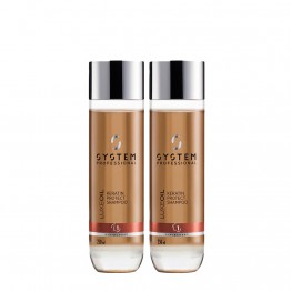 System Professional LuxeOil Shampoo Protetor da Queratina 2x250ml