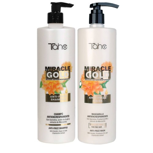 Tahe Miracle Gold Pack Completo Antifrizz Cabelo Fino