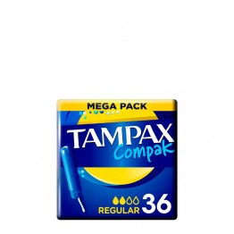 Tampax Compak Regular Tampão com Aplicador 36 unidades