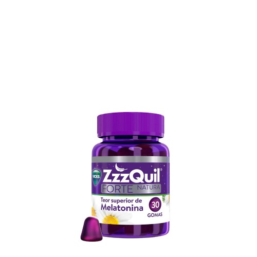 ZzzQuil Forte Natura Melatonina Sabor Frutos do Bosque 30 gomas